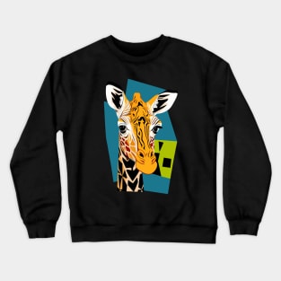 Portrait of Giraffe Crewneck Sweatshirt